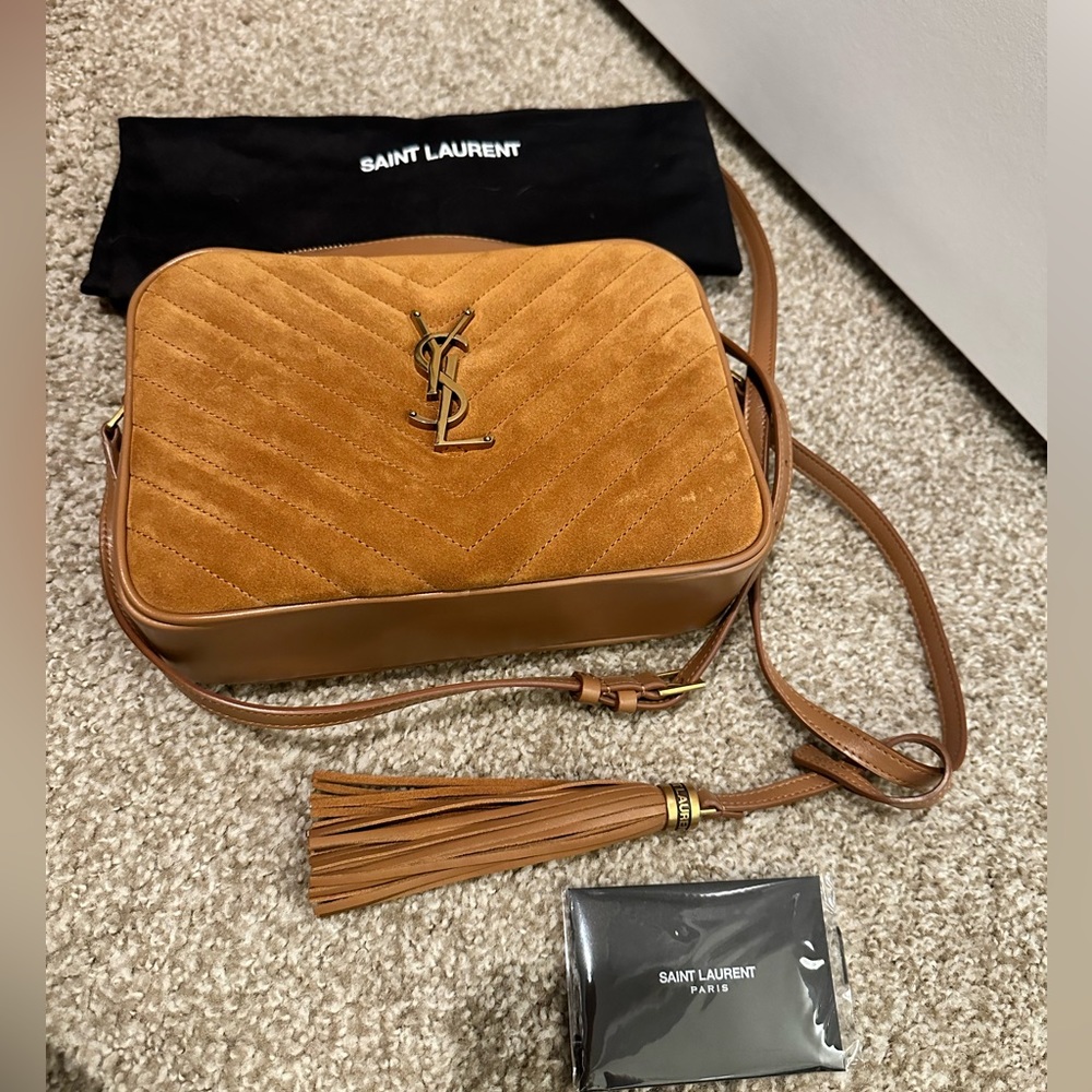 New YSL suede camera bag